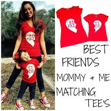 Best Friends Mommy Me T Shirts Matching Tee 39 S Valentine 39 S Day Valentine Tee 39 S C Best Friend T Shirts Mommy Daughter Outfits Mom And Me Shirts