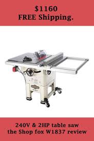 240v 2hp Table Saw The Shop Fox W1837 Review In 2020 Best Table Saw Table Saw Table Saw Safety