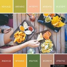 Cinco De Mayo Mexican Food Color Palette Inspiration Digital Art Palette And Brand Color Palette Mexican Food Recipes Food Colors Palette Food