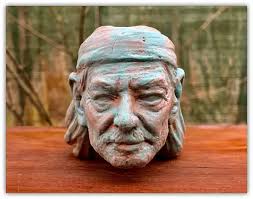 Willie Nelson Ceramic Art Tobacco Smoker Pipe.