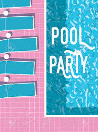 Blank pool party invitation template. Summer Pool Party Invitation Poster Flyer Vector Template With Vintage Swimming Pool Background And Sunbeds Royalty Free Cliparts Vectors And Stock Illustration Image 98170125
