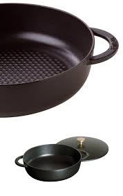 Staub 1262306 Sauteuse Couvercle Fonte Noir 24 Cm Saute Pan Wok Pan