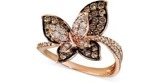 Check spelling or type a new query. Le Vian Chocolate Diamond Butterfly Ring 7 8 Ct T W In 14k Rose Gold In Metallic Lyst