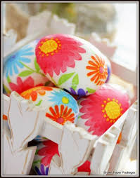Paper Napkins And Mod Podge Give Bright Colored Easter Eggs Personality Diy Easter Eggs Easter Crafts Easter Egg Decorating