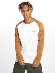 T shirt col roulé blanc confortable à manches longue pour homme. Dickies Baseball Brun Homme T Shirt Manches Longues 300234