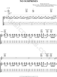 dm f bb gm c am bbm d chords for no surprises (radiohead cover) with song key, bpm, capo transposer, play along with guitar, piano, ukulele & mandolin. Radiohead No Surprises Guitar Tab In F Major Download Print Sku Mn0053524