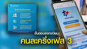 กดแถบโครงการคนละครึ่ง เพื่อลงทะเบียน ตั้งแต่วันที่ 14 มิ.ย.64 เวลา 06.00 น. G7palhdubvisim