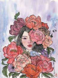 Image result for tranh ve thieu nu dep