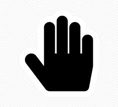 Hd Stop Hand Outline Black And White Silhouette Icon Symbol Png Citypng Find & download free graphic resources for hand icon. white silhouette icon symbol png