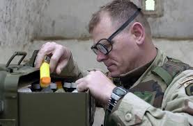 First Lieutenant (1LT) Bert Baker, a US Army (USA) Doctor with the 769th  Engineers Battalion, Headquarters
