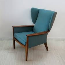 Parker Knoll Wingback Armchair In Teak And Fabric 1960s Design Market Couch Upholstery Furniture Upholstery Chair Upholstery