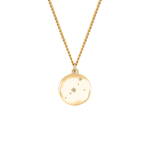 Grey ribbon brain tumor cancer & diabetes silver plated necklace. Cancer Zodiac Constellation Necklace Yellow Gold Diamonds No 13 Wolf Badger