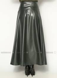 Deri Klos Etek Yesil Burcum By B C C Lederrock Lederbekleidung Modestil