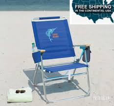 Folding Beach Chair Blue Tommy Bahama Hi Boy 7 Position Relaxing Light W Holder Beach Chair With Canopy Beach Chairs Folding Beach Chair