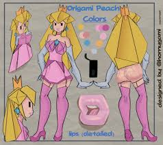 Post 3841208: hornygami Origami_Peach Paper_Mario  Paper_Mario:_The_Origami_King Paper_Peach Princess_Peach Super_Mario_Bros.