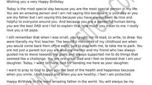 Check spelling or type a new query. Birthday Letter To Dad From Daughter Sample Birthday Letter For Father