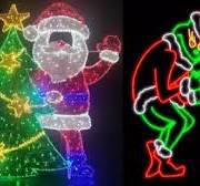 Factory Large Waterproof 2D Christmas Santa Deer Sleigh LED ...