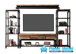Platsa, meja tv, putih, 120x42x42 cm. Jual Bufet Tv Modern Industrial Terbaru Planet Mebel Jepara