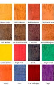 Transtint Dye Concentrate Color Chart Wood Glue Wood