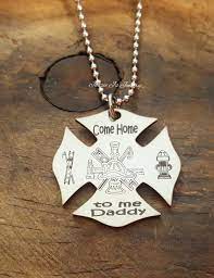 Maltese Cross Necklace Firefighter Come Home To Me Daddy Etsy Firefighter Necklace Daddy Gifts Firemen Gifts