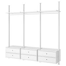 Elvarli 3 Sections White Width 101 3 4 Min Height 87 1 4 Learn More Ikea Ikea Adjustable Shelving Shelves