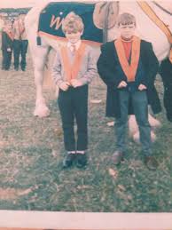 It being the 12th week I came across this old photograph lately.myself(glyn  manderson)and friend Martin Henderson beside prince William's  horse(circa1972)background is Joey and his brother Tommy anderson.