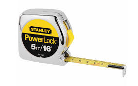 On a standard tape measure, the biggest marking is the inch mark (which. Stanley Powerlock 5m 16 Tape Measure Metric Standard 33 158