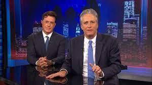 The daily show, whose host jon stewart is stepping down after 16 years at the helm, is a comedy programme, yet regular viewers know that laughs for several episodes, stewart criticised business network cnbc for failing to predict the collapse of major us financial institutions or question their. A Send Off From Stephen Colbert The Daily Show With Jon Stewart Video Clip Comedy Central Us