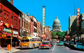 State Street In Madison Wisconsin In Late Summer Of 1956 Description From Pinterest Com I Searched For This On Bin Madison Wisconsin State Street Wisconsin