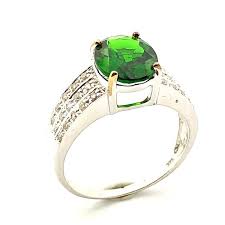 De ringen zijn leverbaar in de erbij vermelde maat. 9 Karaat Ring Met Een Groene Edelsteen En Zirconia Juweelwinkel