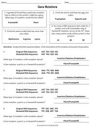 Learn vocabulary, terms, and more with flashcards, games, and other study. Gene Mutations Worksheet Answers Promotiontablecovers