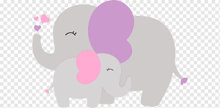 Brown Elephant Illustration Baby Shower Elephantidae Baby Shower Baby Elephant Purple Mammal Vertebrate Png Pngwing