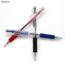 2 قطع البلاستيك الكرة نقطة القلم الأحمر الأزرق والأسود الألوان حبر جاف مخصص شفاف قلم حبر جاف Ball Point Pens Ballpoint Penpen Red Aliexpress