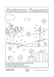Seasons Coloring Book For Kids Autumn Season Coloring Page Coloring Books Kids Coloring Books Seasons