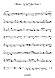 Franz wohlfahrt's income source is mostly from being a successful. Violin Sheet Music 60 Studies For The Violin Opus 45 No 15 Allegro Wohlfahrt