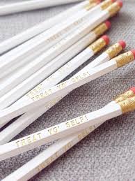 Treat Yo Self Pencil 6 Pack Engraved Pencils Pencil Gift Cute Desk Accessories