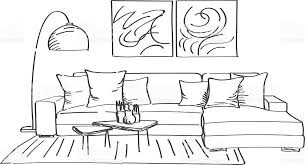 Simple Sofa For Living Room Sketch Simple Sofa For Living Room Sketch Design Ideas And Photos Interior Design Sketch Modern Living Room Interior Interior Design Sketchbook