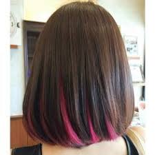Pink Peekaboo Highlights Brown Hair Google Search Hair Color Underneath Underlights Hair Peekaboo Hair