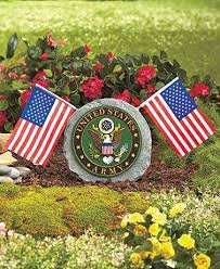Military Garden Stones Garden Marker Stones Garden Stones Unique Garden Decor