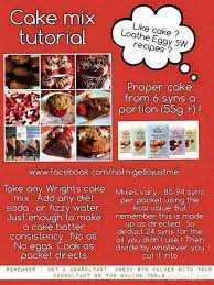 Wrights Cake Mix Cake Mix Slimming World Desserts Diet Desserts