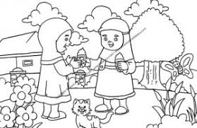 Download now 15 kumpulan contoh gambar untuk belajar mewarnai anak tk paud. Gambar Mewarnai Anak Perempuan Sedang Memberi Es Krim Kepada Temannya 21 Ebook Anak