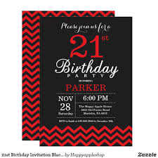 21st Birthday Invitation Black And Red Zazzle Com Birthday Invitations 21st Birthday Invitations 16th Birthday Invitations