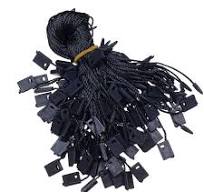 7 Inch 1000Pcs Black Hang Tag String Snap Lock Pin Loop Fastener Hook Ties,  Easy and Fast to Attach