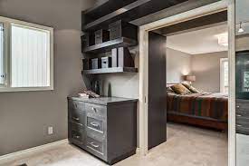 Oct 16, 2014 · a master bedroom with ensuite bath and two smaller rooms for children and guests are perfectly spaced. Master Bedroom Ensuite And Walk In Closet Fusion Cabinet Calgary By Kon Strux Developments Houzz