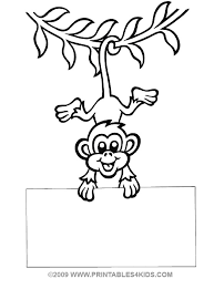 Draw your own monkey face! Monkey Hanging Coloring Printables For Kids Free Word Search Puzzles Coloring Pages And Other Activities