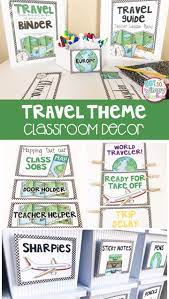 As we embark on our trip to europe, i want to share with you the new travel themed classroom decorations i've created for my classroom. Travel Theme Editable Classroom Organization And Decor Travel Theme Classroom Classroom Themes Classroom