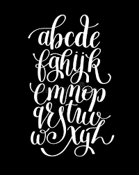 You may wonder if learning how to write letters is a high priority. Black And White Hand Lettering Alphabet Design Written Brush Stock Vector Illustration Of Handwriting Alphabet 81668130
