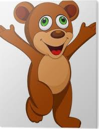 Canvas Print Süßer Comic Teddybär