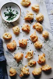 Garlic And Chive Gougeres Bev Cooks Recipe Recipes Gougeres Recipe Food