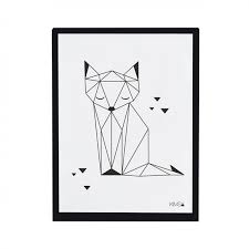 Lovethesign Stampa Fox Volpe Geometrica Illustrazioni Idee Per Disegnare